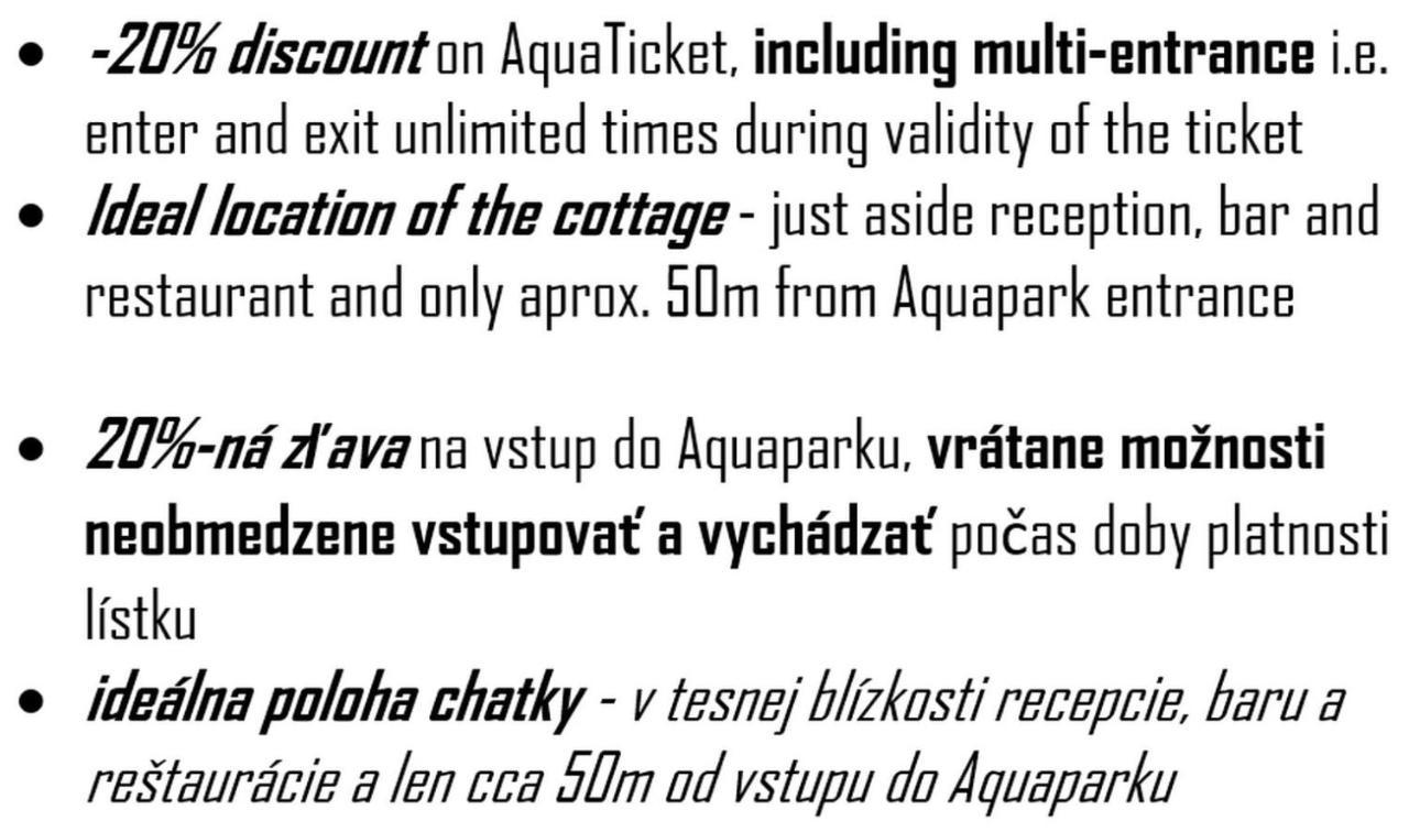 Chata 412 Tatralandia Lipótszentmiklós Kültér fotó